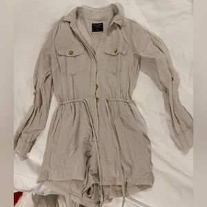 Beige Abercrombie romper, size small